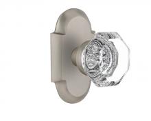 Nostalgic Warehouse 708618 - Nostalgic Warehouse Cottage Plate Passage Waldorf Door Knob in Satin Nickel