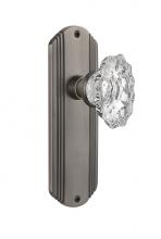 Nostalgic Warehouse 708739 - Nostalgic Warehouse Deco Plate Passage Chateau Door Knob in Antique Pewter