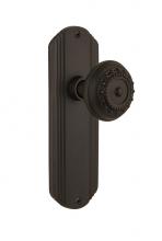 Nostalgic Warehouse 708784 - Nostalgic Warehouse Deco Plate Passage Meadows Door Knob in Oil-Rubbed Bronze