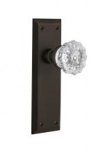 Nostalgic Warehouse 709338 - Nostalgic Warehouse New York Plate Passage Crystal Glass Door Knob in Oil-Rubbed Bronze