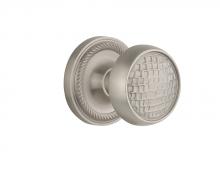 Nostalgic Warehouse 709619 - Nostalgic Warehouse Rope Rosette Passage Craftsman Door Knob in Satin Nickel