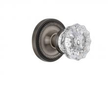 Nostalgic Warehouse 709622 - Nostalgic Warehouse Rope Rosette Passage Crystal Glass Door Knob in Antique Pewter