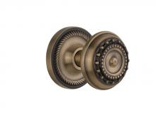 Nostalgic Warehouse 709652 - Nostalgic Warehouse Rope Rosette Passage Meadows Door Knob in Antique Brass