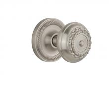 Nostalgic Warehouse 709656 - Nostalgic Warehouse Rope Rosette Passage Meadows Door Knob in Satin Nickel