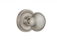 Nostalgic Warehouse 709669 - Nostalgic Warehouse Rope Rosette Passage New York Door Knob in Satin Nickel