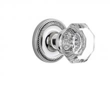 Nostalgic Warehouse 709721 - Nostalgic Warehouse Rope Rosette Passage Waldorf Door Knob in Bright Chrome