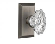 Nostalgic Warehouse 709750 - Nostalgic Warehouse Studio Plate Passage Chateau Door Knob in Antique Pewter