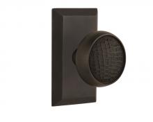 Nostalgic Warehouse 709758 - Nostalgic Warehouse Studio Plate Passage Craftsman Door Knob in Oil-Rubbed Bronze