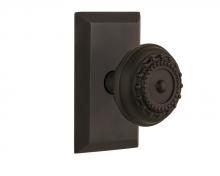 Nostalgic Warehouse 709790 - Nostalgic Warehouse Studio Plate Passage Meadows Door Knob in Oil-Rubbed Bronze