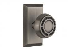 Nostalgic Warehouse 709795 - Nostalgic Warehouse Studio Plate Passage Mission Door Knob in Antique Pewter