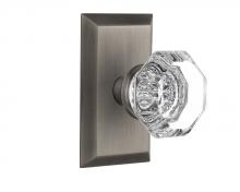 Nostalgic Warehouse 709848 - Nostalgic Warehouse Studio Plate Passage Waldorf Door Knob in Antique Pewter