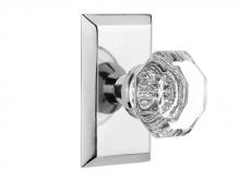Nostalgic Warehouse 709849 - Nostalgic Warehouse Studio Plate Passage Waldorf Door Knob in Bright Chrome