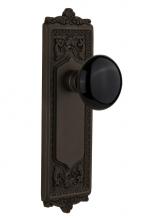 Nostalgic Warehouse 710106 - Nostalgic Warehouse Egg & Dart Plate Single Dummy Black Porcelain Door Knob in Oil-Rubbed Bron