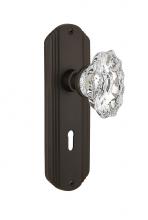 Nostalgic Warehouse 710325 - Nostalgic Warehouse Deco Plate with Keyhole Passage Chateau Door Knob in Oil-Rubbed Bronze