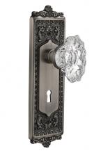 Nostalgic Warehouse 710692 - Nostalgic Warehouse Egg & Dart Plate with Keyhole Passage Chateau Door Knob in Antique Pewter