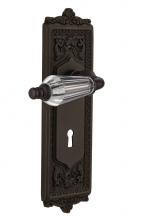 Nostalgic Warehouse 710928 - Nostalgic Warehouse Egg & Dart Plate with Keyhole Passage Parlor Lever in Oil-Rubbed Bronze