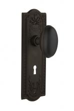 Nostalgic Warehouse 711210 - Nostalgic Warehouse Meadows Plate with Keyhole Passage Homestead Door Knob in Oil-Rubbed Bronze