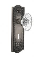 Nostalgic Warehouse 711298 - Nostalgic Warehouse Meadows Plate with Keyhole Passage Oval Fluted Crystal Glass Door Knob in Anti