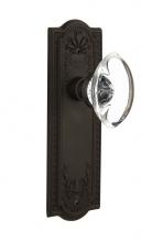 Nostalgic Warehouse 711433 - Nostalgic Warehouse Meadows Plate Single Dummy Oval Clear Crystal Glass Door Knob in Oil-Rubbed Br