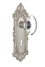 Nostalgic Warehouse 711510 - Nostalgic Warehouse Victorian Plate with Keyhole Single Dummy Oval Clear Crystal Glass Door Knob i