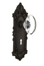 Nostalgic Warehouse 711604 - Nostalgic Warehouse Victorian Plate with Keyhole Double Dummy Oval Clear Crystal Glass Door Knob i