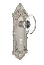 Nostalgic Warehouse 711606 - Nostalgic Warehouse Victorian Plate with Keyhole Double Dummy Oval Clear Crystal Glass Door Knob i