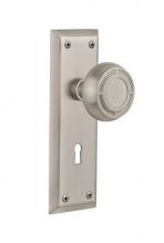 Nostalgic Warehouse 711930 - Nostalgic Warehouse New York Plate with Keyhole Passage Mission Door Knob in Satin Nickel