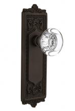 Nostalgic Warehouse 712306 - Nostalgic Warehouse Egg & Dart Plate Single Dummy Round Clear Crystal Glass Door Knob in Oil-R