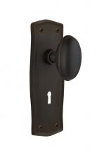 Nostalgic Warehouse 712312 - Nostalgic Warehouse Prairie Plate with Keyhole Passage Homestead Door Knob in Oil-Rubbed Bronze