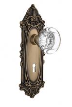 Nostalgic Warehouse 712385 - Nostalgic Warehouse Victorian Plate with Keyhole Single Dummy Round Clear Crystal Glass Door Knob