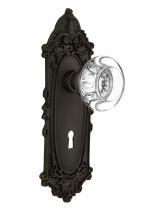 Nostalgic Warehouse 712388 - Nostalgic Warehouse Victorian Plate with Keyhole Single Dummy Round Clear Crystal Glass Door Knob