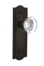 Nostalgic Warehouse 712409 - Nostalgic Warehouse Meadows Plate Double Dummy Round Clear Crystal Glass Door Knob in Oil-Rubbed B