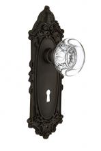 Nostalgic Warehouse 712484 - Nostalgic Warehouse Victorian Plate with Keyhole Double Dummy Round Clear Crystal Glass Door Knob