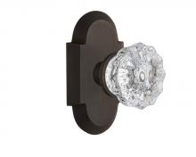 Nostalgic Warehouse 712803 - Nostalgic Warehouse Cottage Plate Passage Crystal Glass Door Knob in Oil-Rubbed Bronze