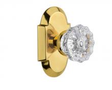 Nostalgic Warehouse 712804 - Nostalgic Warehouse Cottage Plate Passage Crystal Glass Door Knob in Polished Brass