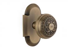 Nostalgic Warehouse 712807 - Nostalgic Warehouse Cottage Plate Passage Egg & Dart Door Knob in Antique Brass