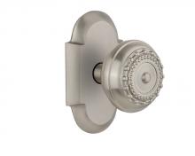 Nostalgic Warehouse 712825 - Nostalgic Warehouse Cottage Plate Passage Meadows Door Knob in Satin Nickel