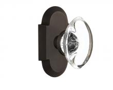 Nostalgic Warehouse 712837 - Nostalgic Warehouse Cottage Plate Passage Oval Clear Crystal Glass Door Knob in Oil-Rubbed Bronze