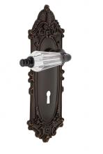 Nostalgic Warehouse 712953 - Nostalgic Warehouse Victorian Plate with Keyhole Passage Parlor Lever in Timeless Bronze