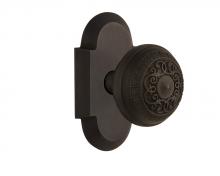 Nostalgic Warehouse 713001 - Nostalgic Warehouse Cottage Plate Single Dummy Egg & Dart Door Knob in Oil-Rubbed Bronze