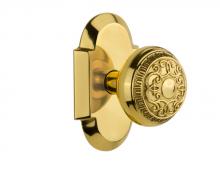 Nostalgic Warehouse 713002 - Nostalgic Warehouse Cottage Plate Single Dummy Egg & Dart Door Knob in Polished Brass
