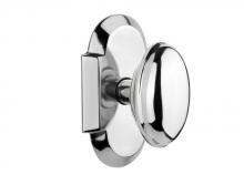 Nostalgic Warehouse 713104 - Nostalgic Warehouse Cottage Plate Double Dummy Homestead Door Knob in Bright Chrome