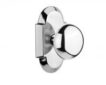 Nostalgic Warehouse 713117 - Nostalgic Warehouse Cottage Plate Double Dummy New York Door Knob in Bright Chrome