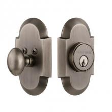 Nostalgic Warehouse 713185 - Nostalgic Warehouse Cottage Plate Single Cylinder Deadbolt in Antique Pewter