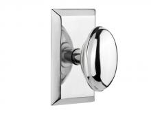 Nostalgic Warehouse 713320 - Nostalgic Warehouse Studio Plate Privacy Homestead Door Knob in Bright Chrome