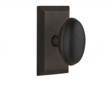 Nostalgic Warehouse 713321 - Nostalgic Warehouse Studio Plate Privacy Homestead Door Knob in Oil-Rubbed Bronze
