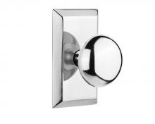 Nostalgic Warehouse 713429 - Nostalgic Warehouse Studio Plate Single Dummy New York Door Knob in Bright Chrome