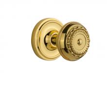 Nostalgic Warehouse 713536 - Nostalgic Warehouse Classic Rosette Privacy Meadows Door Knob in Unlacquered Brass