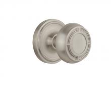 Nostalgic Warehouse 713555 - Nostalgic Warehouse Classic Rosette Privacy Mission Door Knob in Satin Nickel