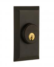 Nostalgic Warehouse 713606 - Nostalgic Warehouse Studio Plate Double Cylinder Deadbolt in Oil-Rubbed Bronze